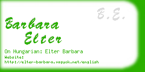 barbara elter business card